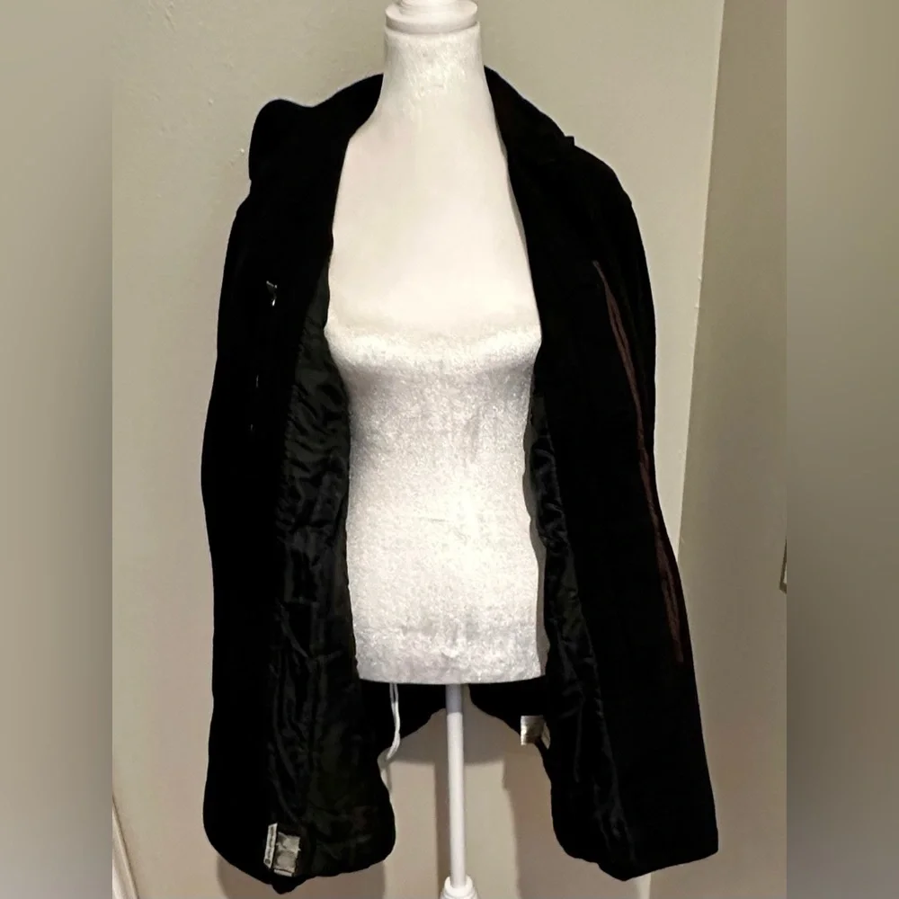 Gap Women’s Wool Blend Hidden Button Black‎ Topcoat Size S